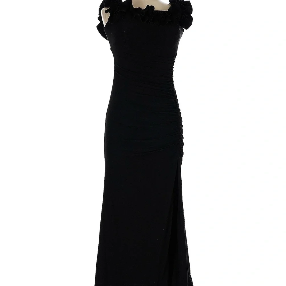 Xscape Black Ruffle Maxi Dress - Picture 2 of 4
